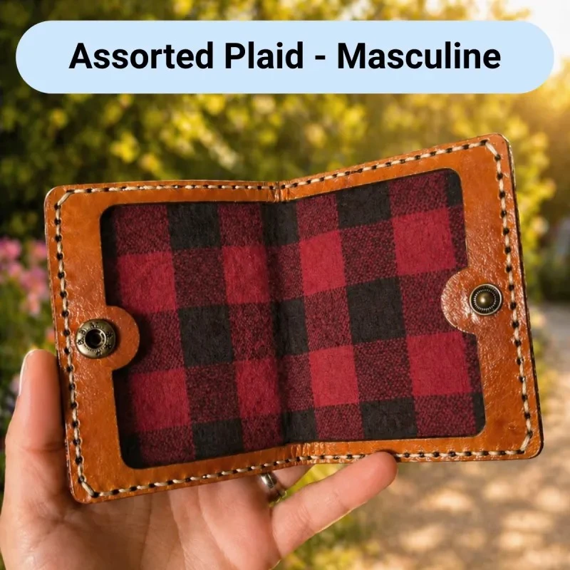 Open Pocket Verse with a red and black plaid interior