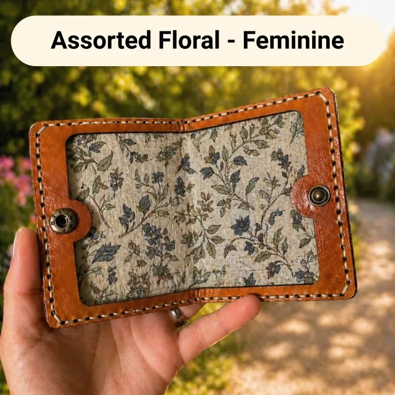 Open Pocket Verse with a small floral print interior